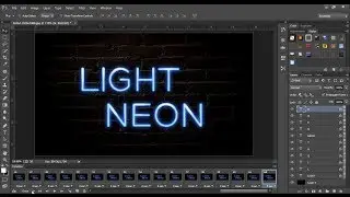 Tutorial Photoshop [HD] How to make Animation Neon Light Text Style