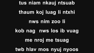 Niam Nkauj Ntsuab instrumental with lyrics