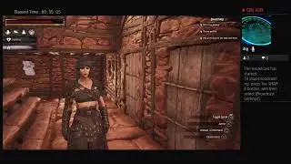 Conan Exiles: gathering resources.