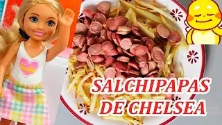SALCHIPAPAS sin Aceite | Cocinando con Chelsea, Barbie y Stacie