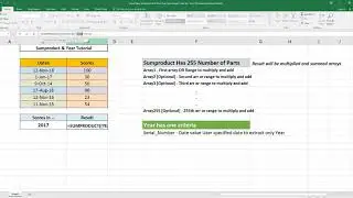 Excel Basic Sumproduct & Year Combination Function Simple Tutorial