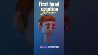 First head creation on Blender #animation #blender #creation #character #design #artist #art