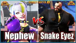 Street Fighter 6 🔥 Nephew (JURI)  Vs  Snake Eyez (ZANGIEF #1) 🔥Best Ranked Match🔥FightingGameWorldX