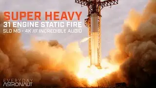 SpaceX Super Heavy 31 Engine Static Fire [Slo Mo 4K]