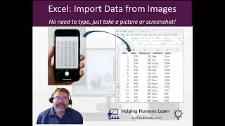 MS Excel Tutorial: Instantly import numeric and text data directly from pictures and screenshots