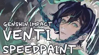 genshin impact - venti speedpaint