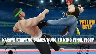 Karate Fighting Games: Kung Fu King Final Fight story mode yellow  belt boss fight