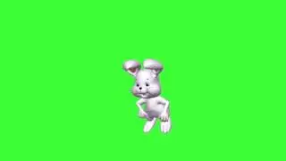 ✔️GREEN SCREEN EFFECTS: White Rabbit jumping