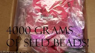 Unboxing 4000 grams of seed beads for making French beaded flowers