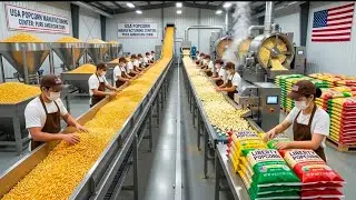  🍿 Popcorn Manufacturing Process in the USA: From Raw Kernel to Packed Snack 🏭🇺🇸