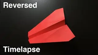 Traditional Origami Plane ver. 03 Reversed Timelapse! #shorts