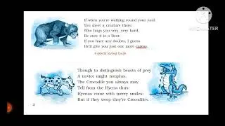 How to tell a Wild Animal,  Class 10, First Flight