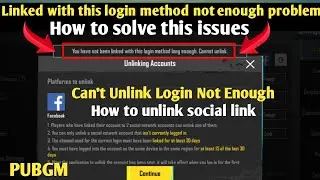 Cannot Unlink 🥵 How to unlink social linked from pubg account | Login with this linked not enough🚫
