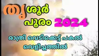 തൃശൂർ പൂരം രാത്രി പകൽ വെടിക്കെട്ട്  | രാത്രി വെടിക്കെട്ട്‌ പകൽ നടത്തി മാതൃക ആയി