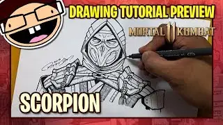 [PREVIEW] How to Draw SCORPION (Mortal Kombat 11) | Narrated Easy Step-by-Step Tutorial