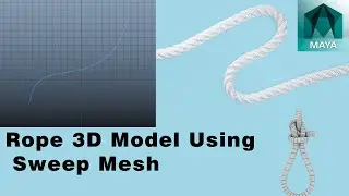 Creating a 3D rope in Maya using the Sweep Mesh|Sweep Mesh|