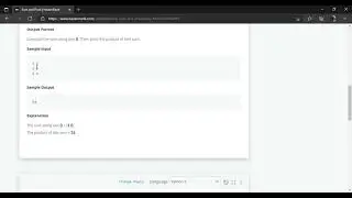 Sum and Prod   HackerRank   problem #32
