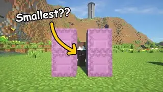 what's the smallest gap that you can walk through? | #minecraft