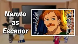 Amigos do naruto reagindo ao Naruto as Escanor - Gacha Art