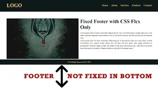 Footer Is Not Fixed In Bottom Why? 👉 Easy Way to Fix this Using CSS Flex Box 