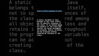 Java Tutorial For Beginners || Java static variable || 