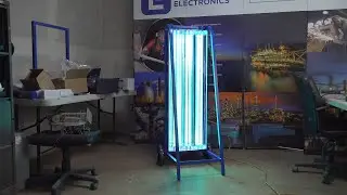 Industrial UV Sanitation Motion Sensor Cart - 6 UVC Lamps Kills 99% of Viruses