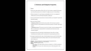 12 standard chemistry notes of solutions and golligative  properties