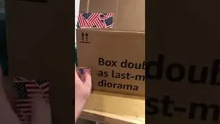 My awesome Amazon box diorama I am so proud of myself 😂