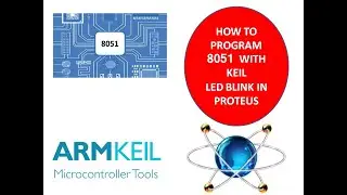 How to program 8051 with keil? and Led on and off with Proteus.