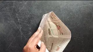 How to make Newspaper bag without bag glue /diy paper bag no glue and no seissor