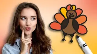 How To Draw a Turkey 🦃 | Step-By-Step Drawing Tutorials for Kids 🖍