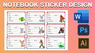 How to make Printable Notebook Sticker Design || Printable Notebook Sticker Design