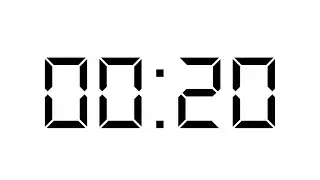 20 Seconds Timer HD No Copyright - White Screen + Beep