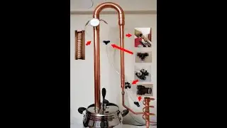 evde rakı, votka, viski için reflux bakır imbik yapımı satışı
