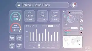 Tableau Liquid Glass Dashboard | Glassmorphism UI