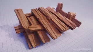 Quick 3D Sculpting, Texturing and Rendering 3D Stylized WOOD Plank | BLENDER and Unreal Engine 5