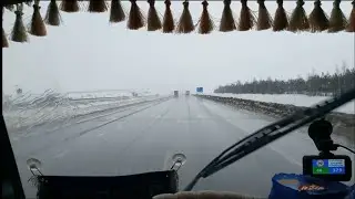 КамАЗ 4308. Трасса М7. Дождь в Феврале. Уфа-Казань