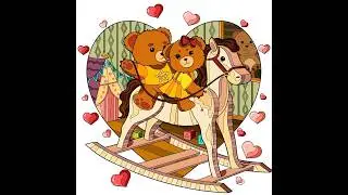 Teddy riding a Rocking Horse 