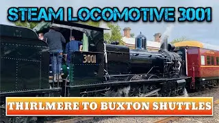 Steam Locomotive 3001 - Thirlmere to Buxton Shuttles, 14th April 2023
