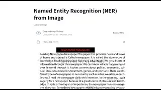 Image Text Extraction and Named Entity Recognition (NER) using Tesseract OCR and spaCy