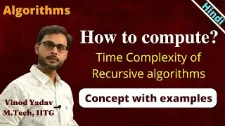 How to compute time complexity of Recursive algorithms | Recursive algorithm time complexity