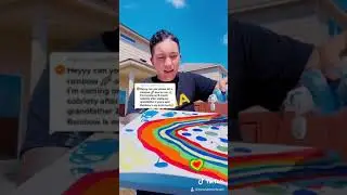 Rainbow 🌈 Spin Art Made With A Drill! 