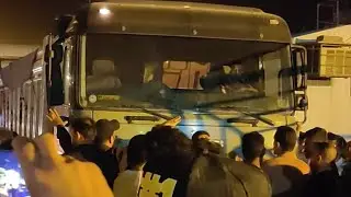 دخول الشاحنات من الشلامجه الحدود الايرانيه البصره