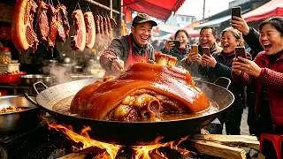 Insane Jinan, China Morning Market! Juicy Beef Pancakes, Dezhou Chicken & Crazy Street Food!🔥