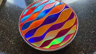 Holographic Resin Art #resinart #abstractart