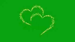 Heart shape magic path with sparkles | Green Screen Library