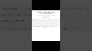 How to Convert JSON to Array and Array to JSON in PHP