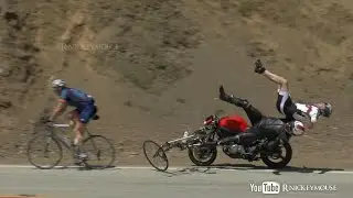 Shocking Motorcycle Crash into Bicycles