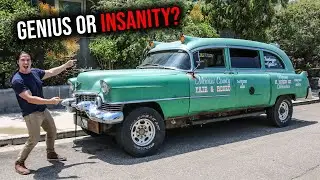 MOST INSANE COMPANY CAR EVER? - The Bootlegger Guitars 1954 Cadillac Frankenstein Mobile