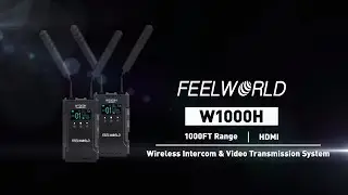 FEELWORLD W1000H Wireless Transmitter and Receiver 1000FT 0.08s HDMI IN/OUT for Filmmakers